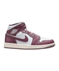 Jordan Air 1 Mid Damen Weiss Lila F050