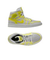 Jordan Air 1 Mid LX Damen Gelb Weiss F107