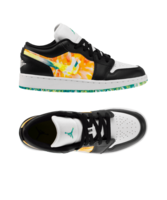 Jordan Air 1 Mid SE Kids (GS) Schwarz Weiss F038