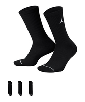 Jordan Everyday Crew Socken 3er Pack Schwarz F010