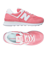 New Balance 574 Damen Rosa Weiss FFP2