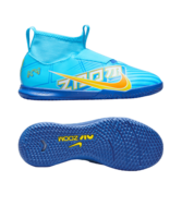 Nike Jr Air Zoom Mercurial Superfly IX Academy IC Halle Mbappe Signature Kids Blau F400