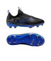 Nike Jr Air Zoom Mercurial Vapor XV Academy FG/MG Shadow Kids Schwarz Silber Blau F040