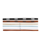 PUMA AT Sport Haarband 6er Pack Schwarz F28