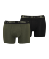 PUMA Basic Boxer 2er Pack Grün Schwarz F051