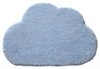 Bellybutton Hochflor Teppich aus Wolle Wunderwolke blau