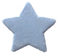 Bellybutton Hochflor Teppich aus Wolle Zauberstern blau