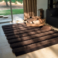 Esprit Hochflor Teppich aus Wolle Touch braun