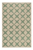 Esprit Kelim Teppich Grün Beige aus Wolle Unikat 