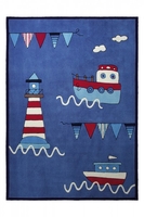 Esprit Kinder Teppich Captains World blau rot weiß