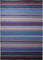 Esprit Kurzflor Kelim Teppich aus Wolle Normad blau lila