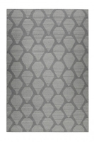 Esprit Kurzflor Kelim Teppich aus Wolle Rainns grau
