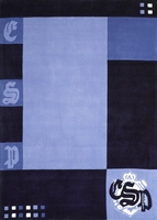 Esprit Kurzflor Teppich Campus blau