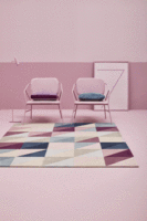 Esprit Kurzflor Teppich Fastlane Grau Rosa Beige