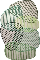 Esprit Kurzflor Teppich Graphic Jungle beige grün