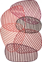 Esprit Kurzflor Teppich Graphic Jungle rot beige