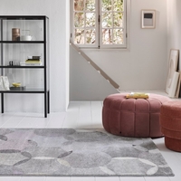 Esprit Kurzflor Teppich Modernina Grau Taupe Rosa