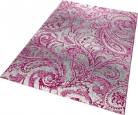 Esprit Kurzflor Teppich Paisley pink silber grau