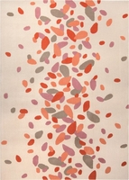 Esprit Kurzflor Teppich Petals orange koralle weiß