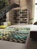 Esprit Kurzflor Teppich Pixel grün taupe petrol