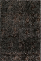Esprit Kurzflor Teppich Relief dunkel grau rost rot