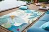 Esprit Kurzflor Teppich Water Lily weiß türkis blau