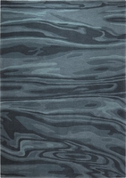 Esprit Kurzflor Teppich aus Wolle Deep Water blau türkis