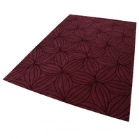 Esprit Kurzflor Teppich aus Wolle Oria rot