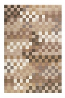Esprit Kurzflor Teppich aus Wolle Pixel beige braun