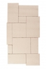 Esprit Kurzflor Teppich aus Wolle Puzzle beige