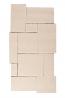 Esprit Kurzflor Teppich aus Wolle Puzzle beige
