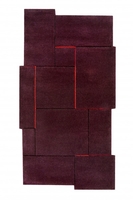 Esprit Kurzflor Teppich aus Wolle Puzzle dunkel lila