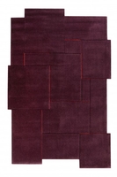 Esprit Kurzflor Teppich aus Wolle Puzzle dunkel lila
