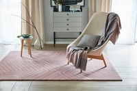 Esprit Kurzflor Teppich aus Wolle Raban rosa