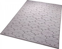 Esprit Kurzflor Teppich aus Wolle Urbania grau silber