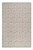 Esprit Kurzflor Teppich aus Wolle Urbania grau türkis