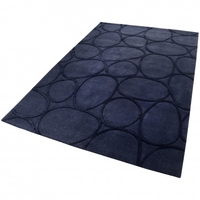 Esprit Kurzflor Teppich aus Wolle Vitalized blau