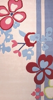 Esprit Teppich Beige Blau Rot Ikebana Floral 