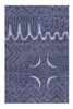 Esprit Teppich Blau Kurzflor Unikat 
