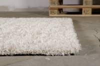 Glänzender Langflor Teppich Rimini beige