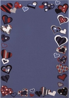 Kinderteppich Blau Just Hearts WECONhome
