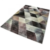 Kurzflor Teppich Grün Braun Grau Aubergine Wecon Home