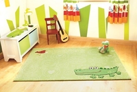 Sigikid Kinder Teppich Happy Zoo Crocodile grün