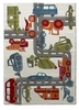 Sigikid Kinder Teppich Traffic beige grün blau orange
