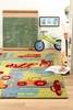 Sigikid Kinderteppich Grün Orange Traffic 