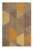 Teppich Beige Braun Gelb Kurzflor Unikat Wecon Home