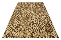 Teppich Beige Braun Kurzflor Snake WECONhome