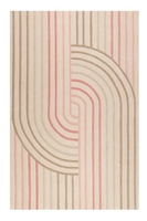 Teppich Beige Rosa Kurzflor Endless Knot Wecon Home