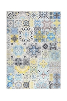 Teppich Blau Gelb bedruckt » Mosaic del Sur « Wecon Home