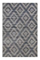 Teppich Blau Grau Unikat WECONhome